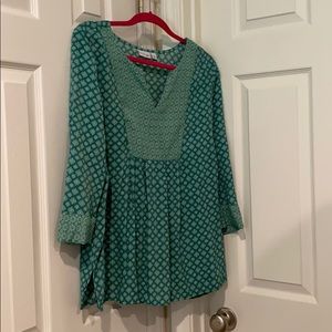Women’s Petite Large Green Blouse